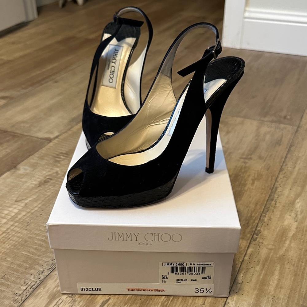 Jimmy Choo Elegant Black Slingback Heels